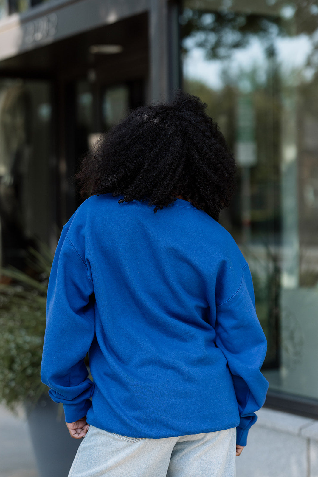 Girl Tribe™ College Crewneck Sweatshirt in Royal Blue