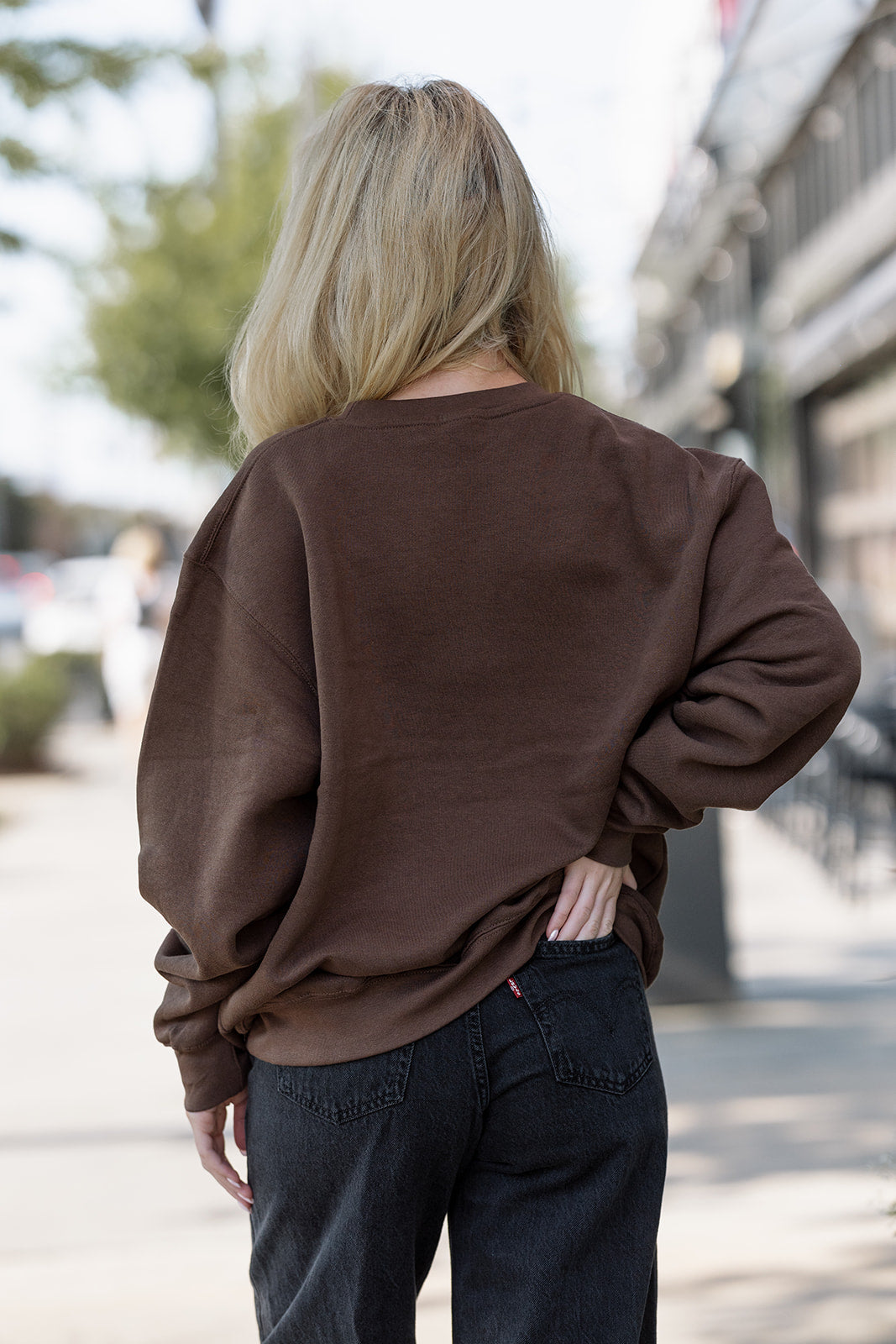 Girl Tribe Logo Sweatshirt in Espresso