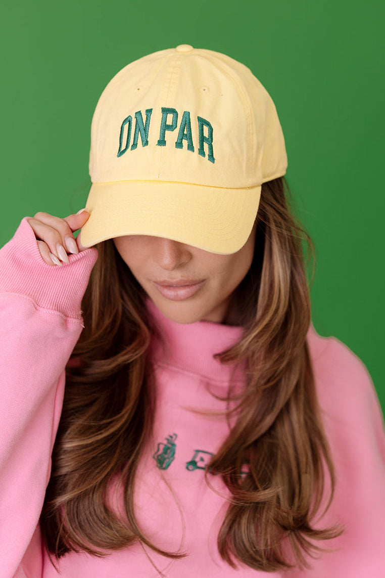 On Par Women's Golf Hat in Yellow
