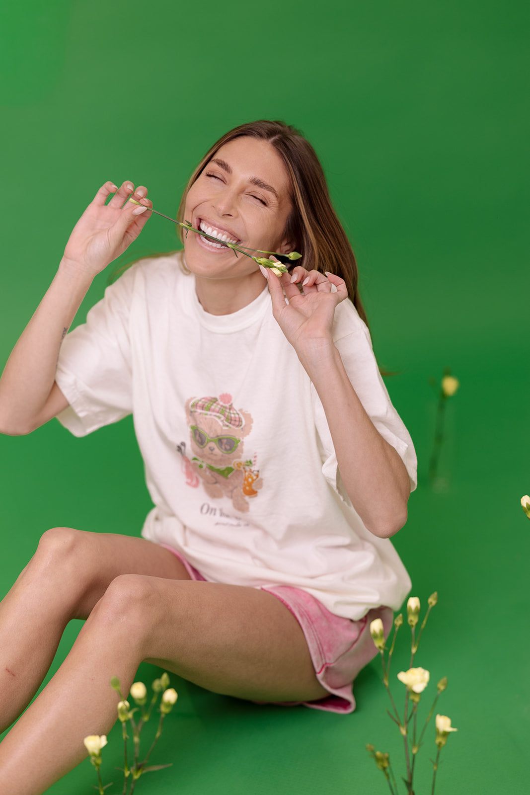 Golfer Bear T-Shirt in White