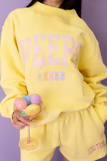 Peeps Mock Neck in Yellow