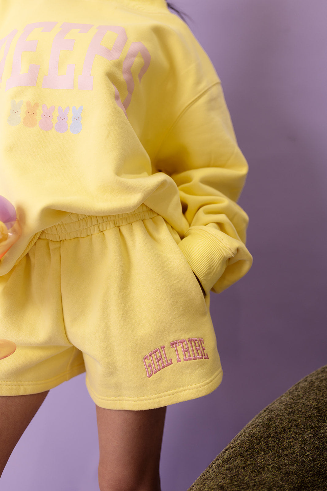 Peeps Mock Neck in Yellow