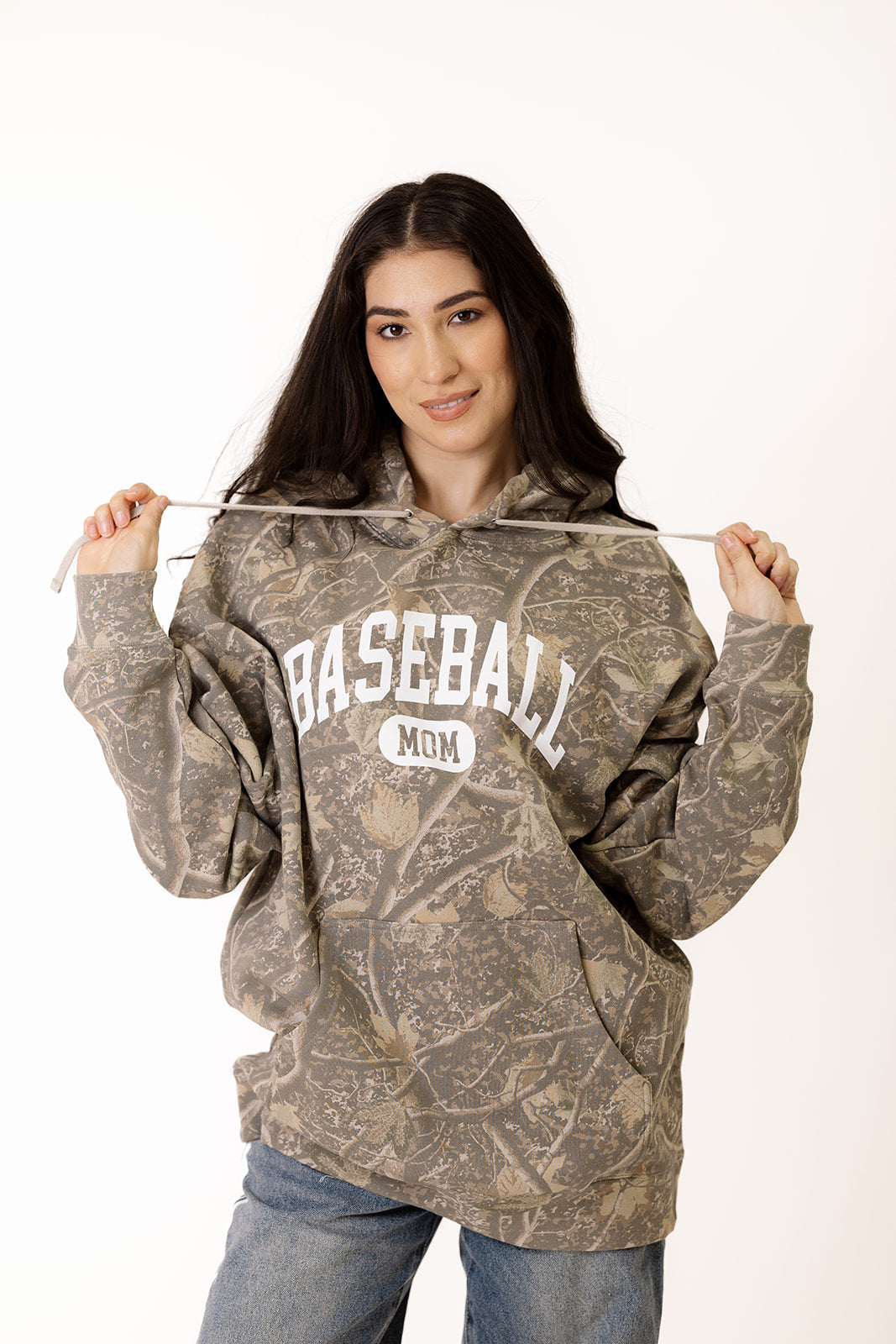 Baseball Mom Deadwood Camo Hoodie Sweatshirt