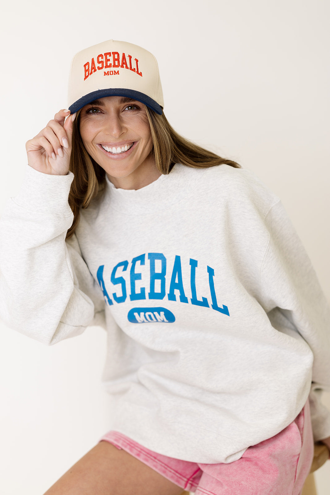 Baseball Mom Mock Neck