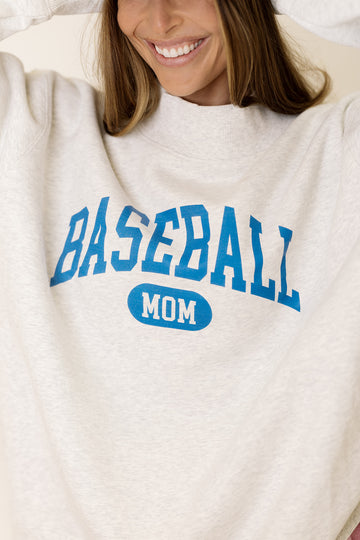 Baseball Mom Mock Neck