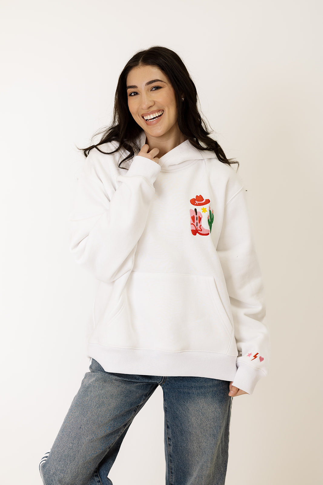 Girl Tribe Co Embroidered Funky Cowgirl Hoodie