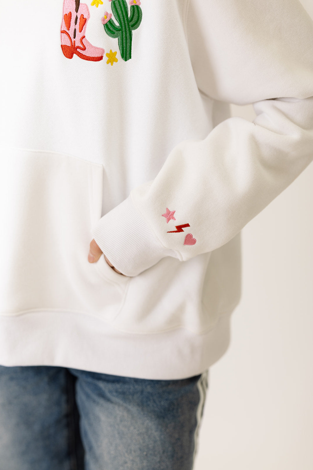 Girl Tribe Co Embroidered Funky Cowgirl Hoodie