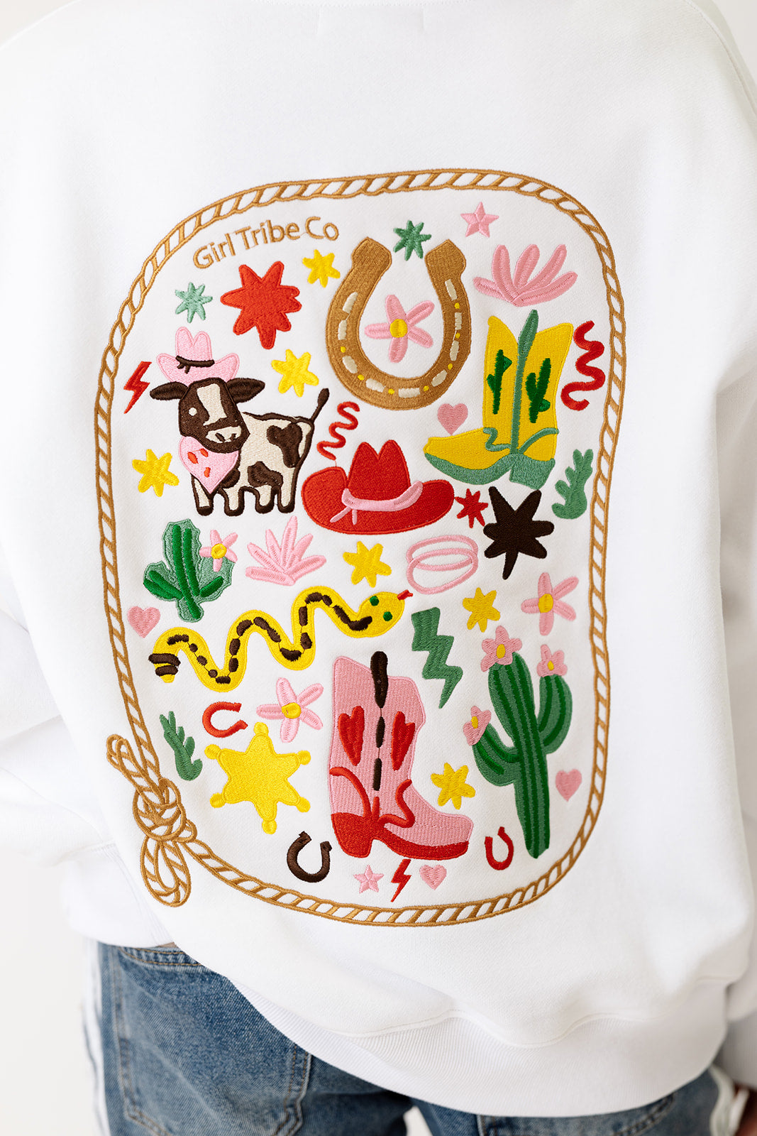 Girl Tribe Co Embroidered Funky Cowgirl Hoodie