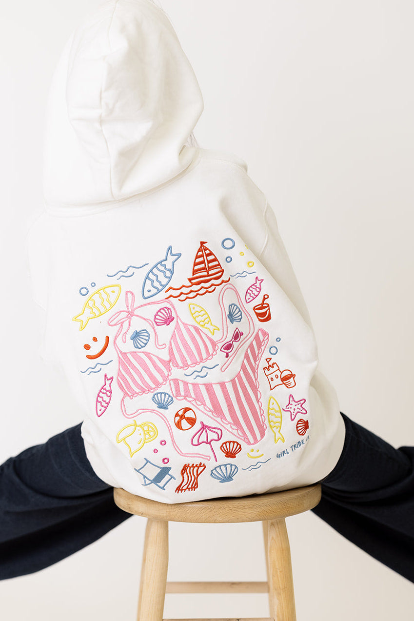 Girl Tribe Co Embroidered Bikini Summer Hoodie