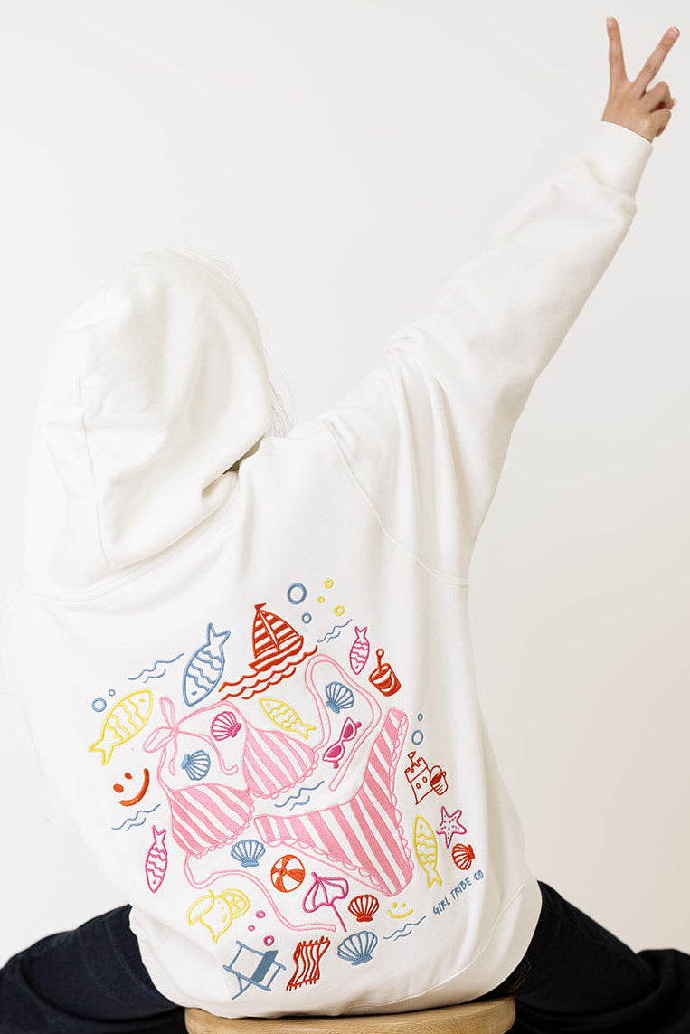 Girl Tribe Co Embroidered Bikini Summer Hoodie