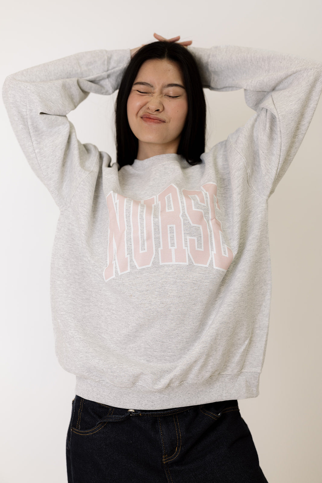 Nurse Block Sweatshirt in Ash