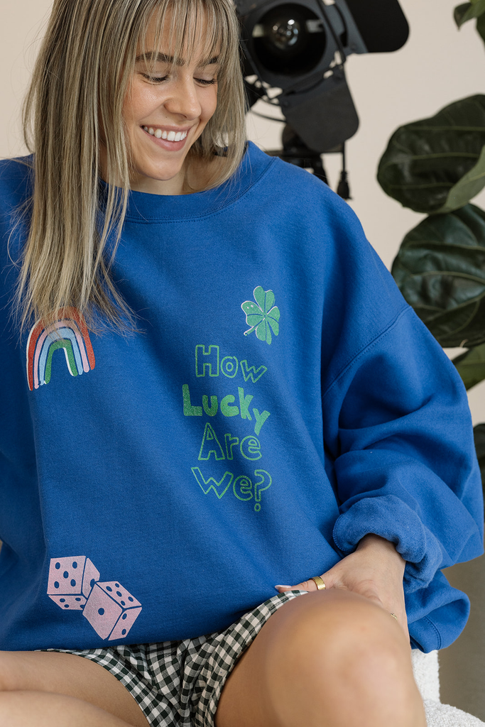 How Lucky Are We Sweatshirt - Girl Tribe Co. St Patrick's Day Collection