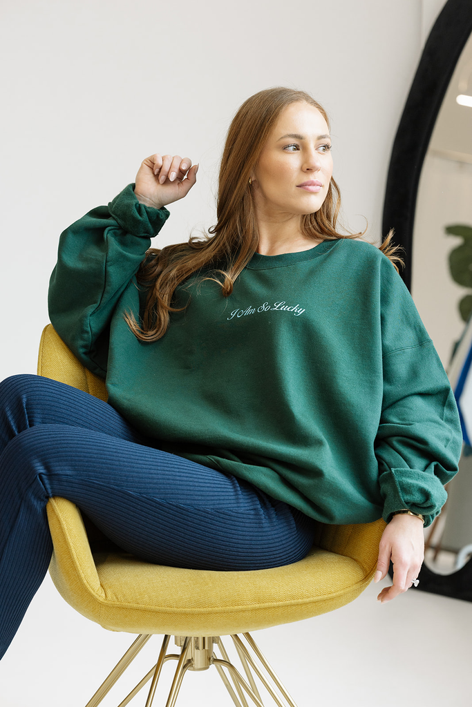 I Am So Lucky Sweatshirt - Girl Tribe Co. St Patrick's Day Collection