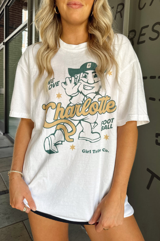 UNC Charlotte We Love Football Tee - UNC Charlotte x Girl Tribe Co. Collection