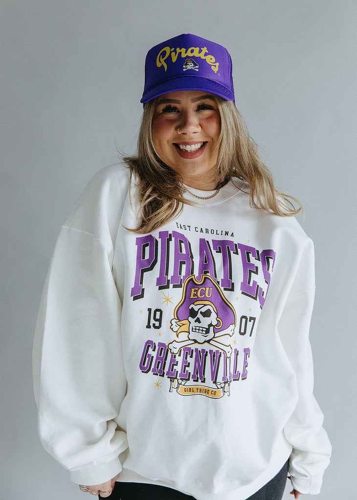 Pirates Sparkle Sweatshirt- Girl Tribe Co. ECU X Girl Tribe 