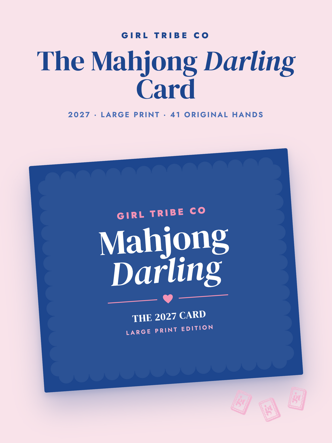 Mahjong Darling Mahjong Playing Card - 2027 Large Print