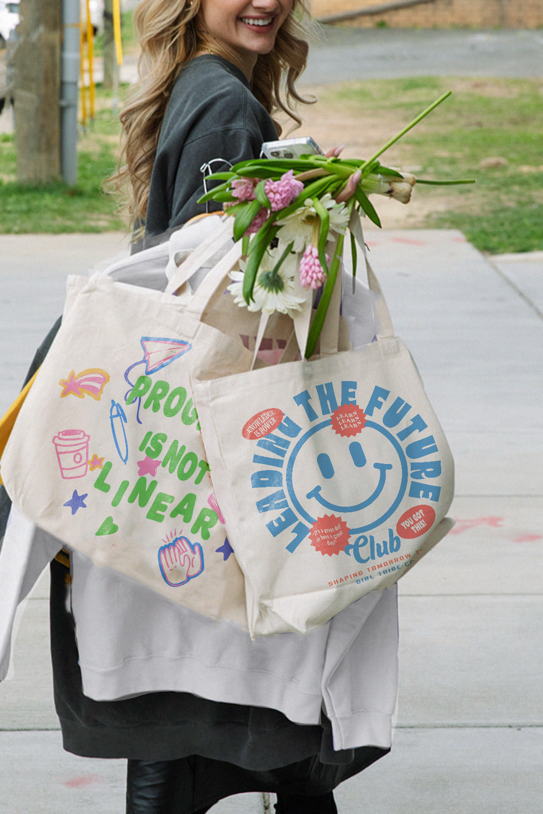 Leading The Future Tote- Girl Tribe Co. Education, Teacher 