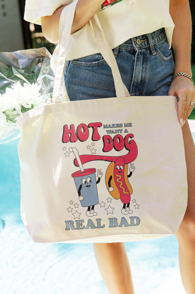 Girl Tribe Co. Made in America July 4th Collection - Legally Blonde Hot Dog Tote