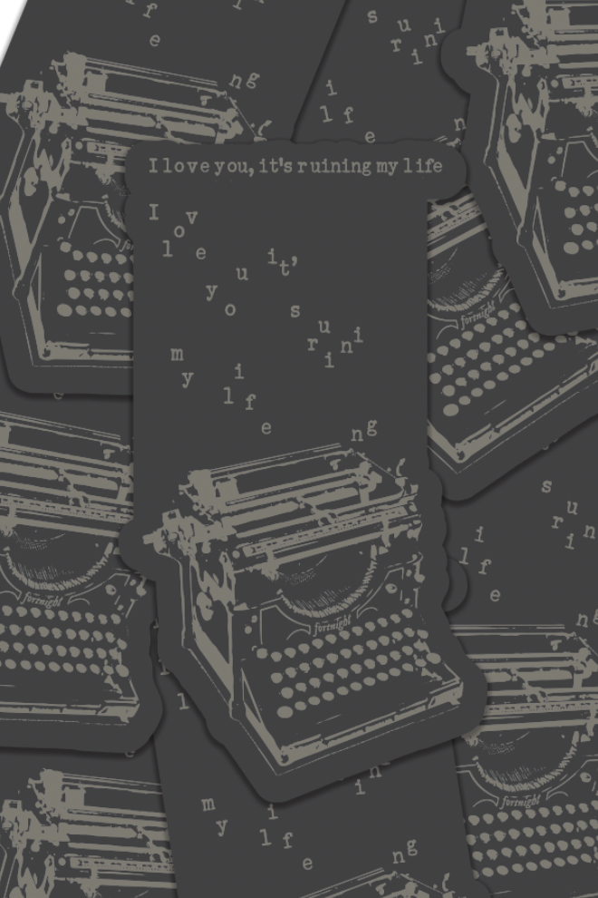 Girl Tribe Co. Miss Americana Collection - Tortured Typewriter Sticker