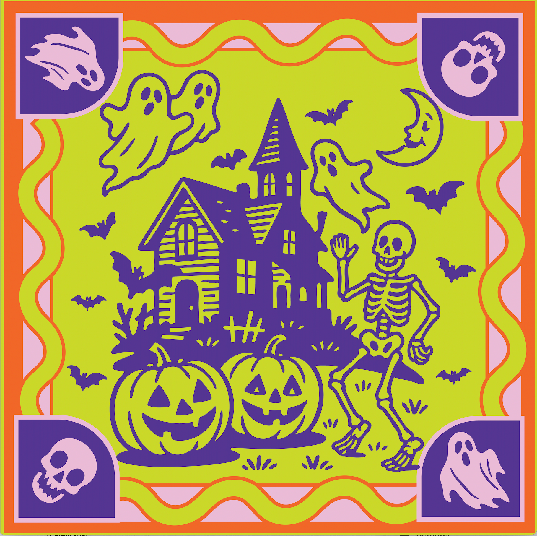 Ghostly Mansion Mahjong Mat