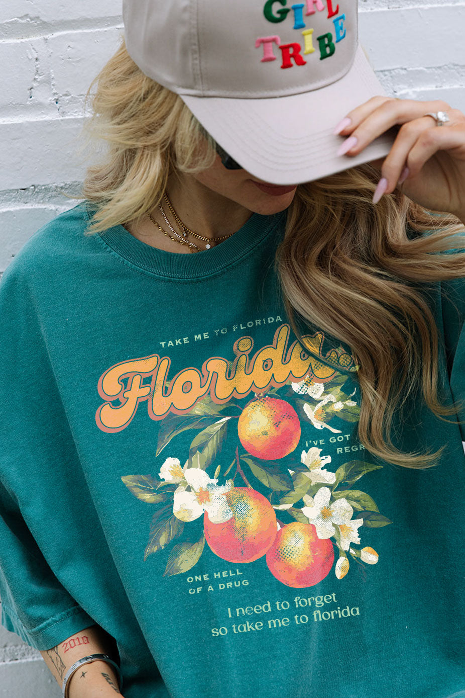Take Me To Florida Tee in Emerald