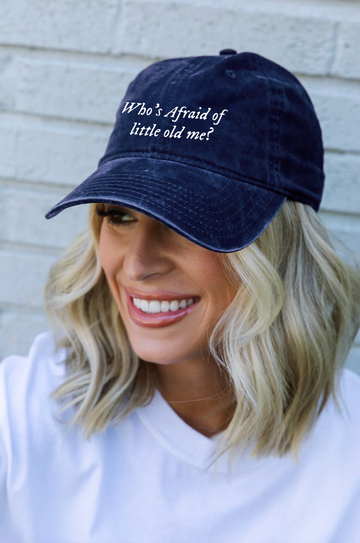 Who's Afraid Hat in Navy