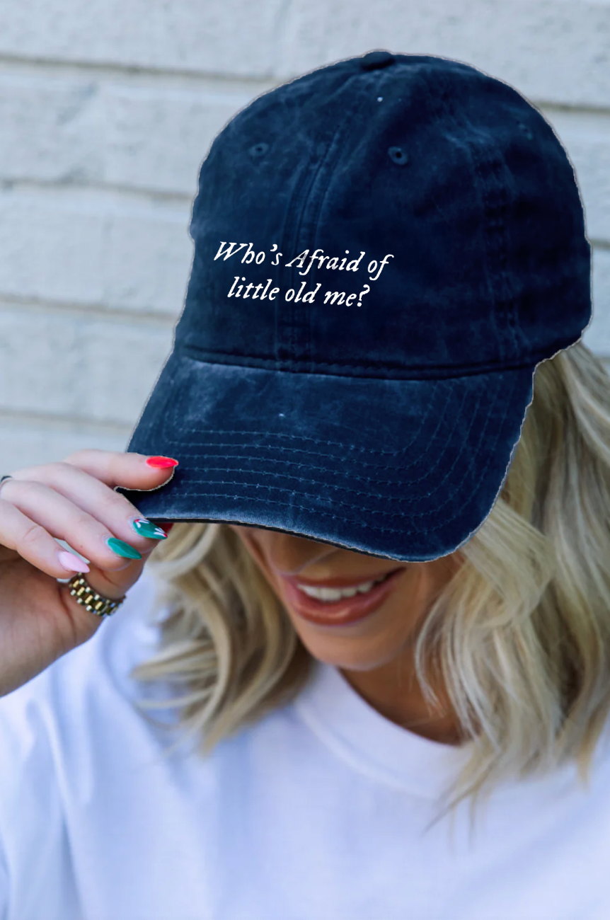 Who's Afraid Hat in Navy