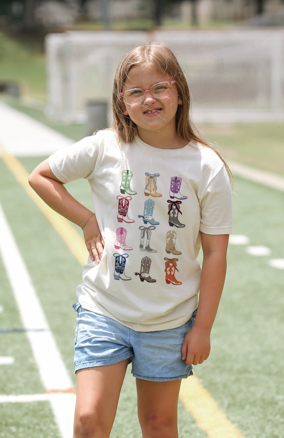 Youth Cowgirl Boots Eras Tee