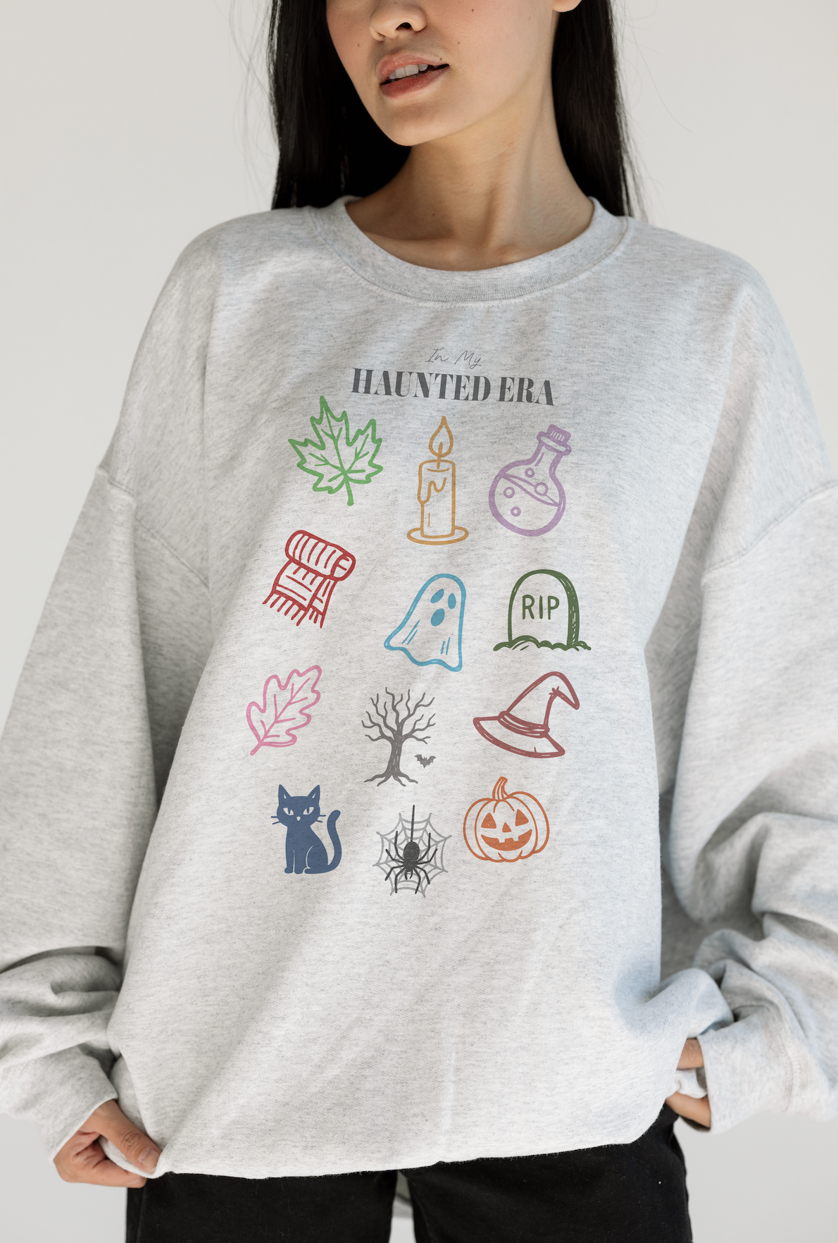 Haunted Eras Sweatshirt - Spooky Edition in Ash