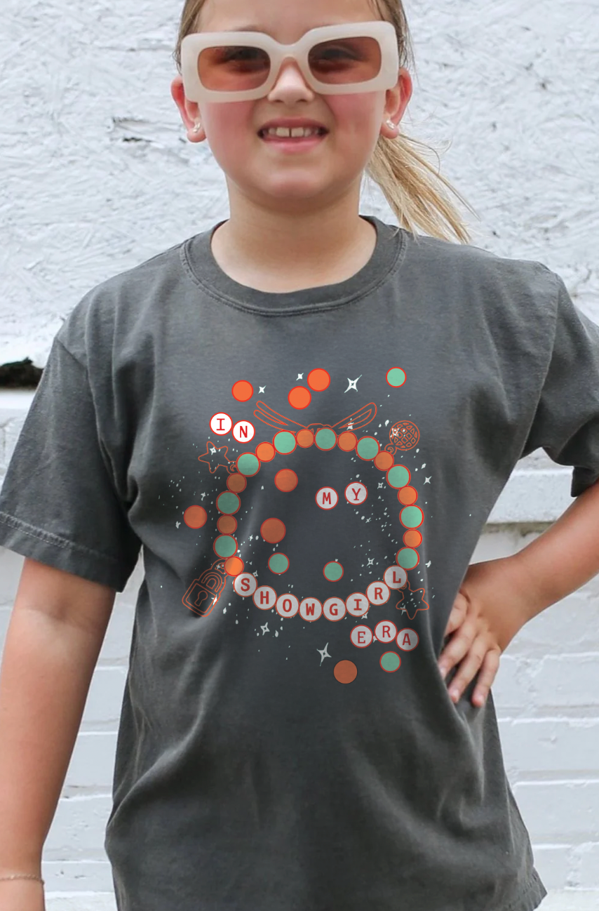 Youth Showgirl Friendship Bracelet Tee in Pepper