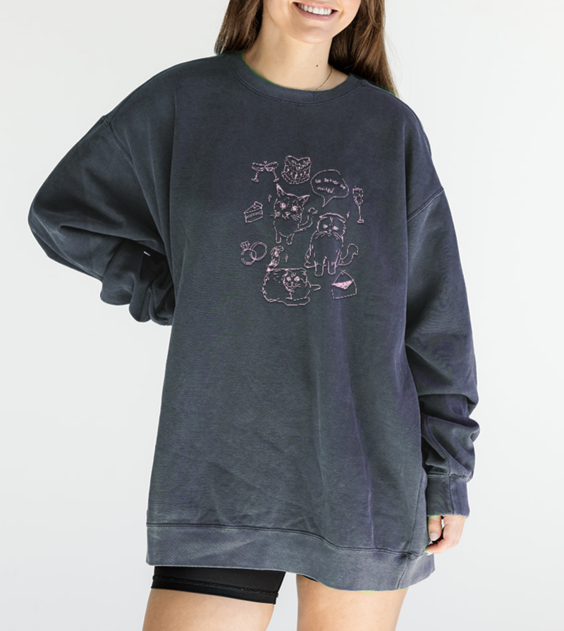 A Purrfect Wedding Invite Sweatshirt