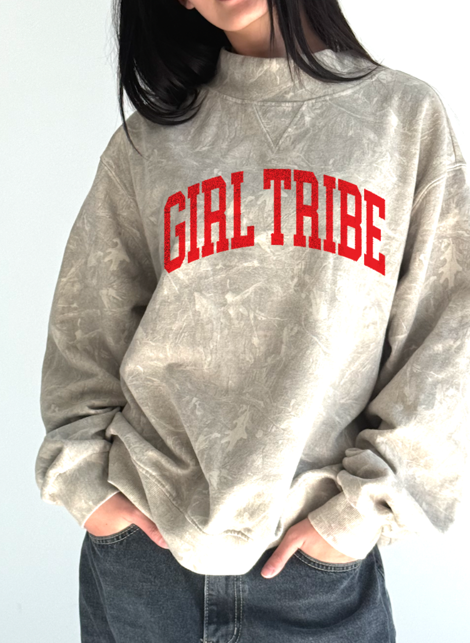 Girl Tribe Mock Neck in Camo