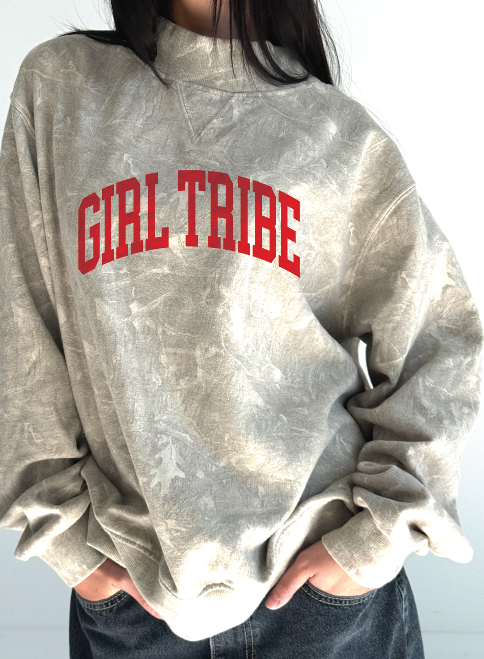 Girl Tribe Mock Neck in Camo