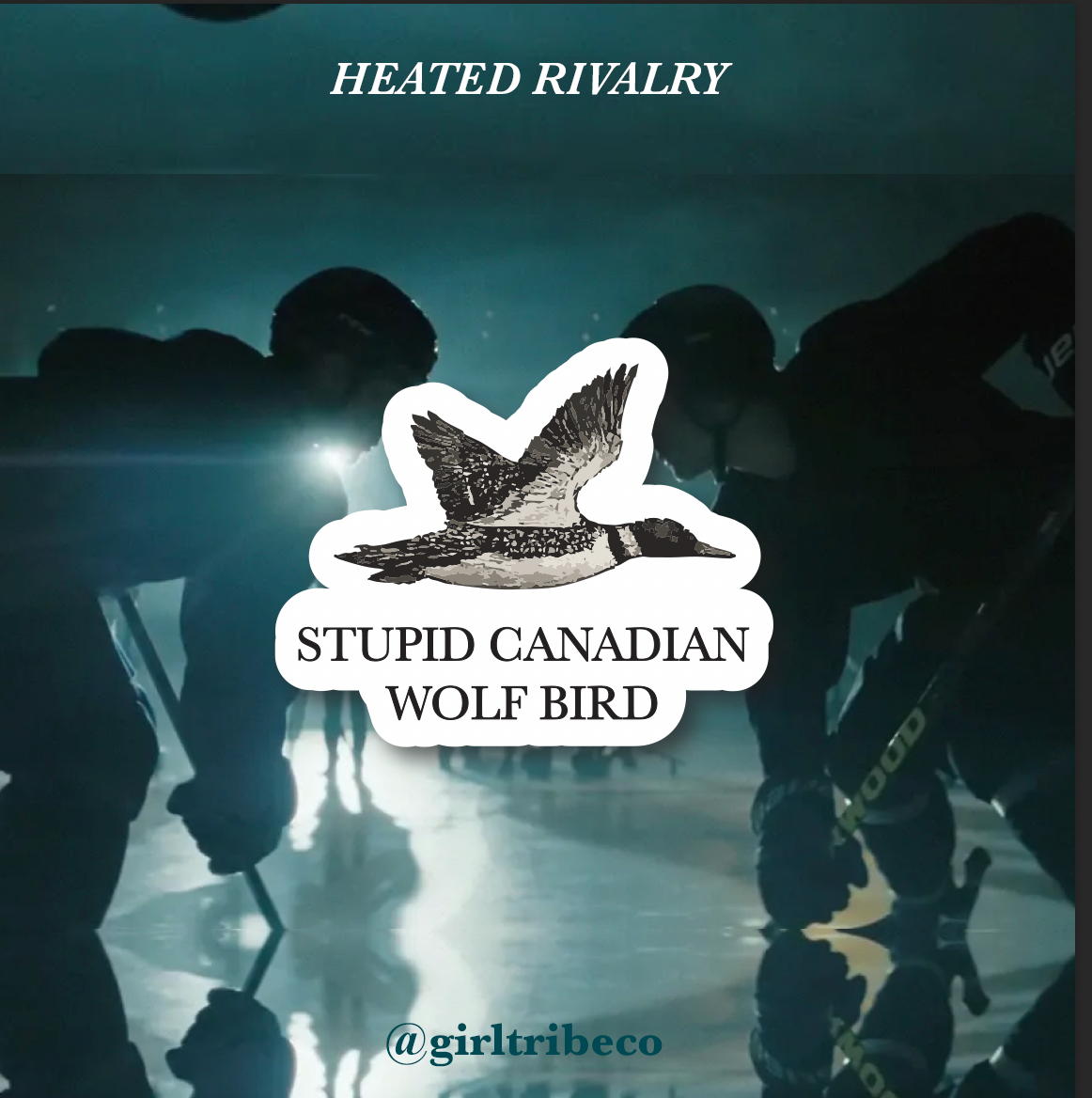 Stupid Candanian Wolf Bird Sticker