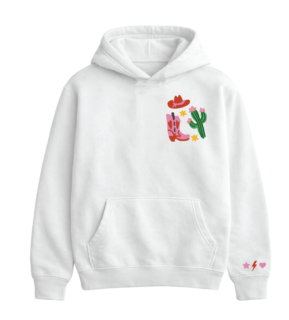Girl Tribe Co Embroidered Funky Cowgirl Hoodie