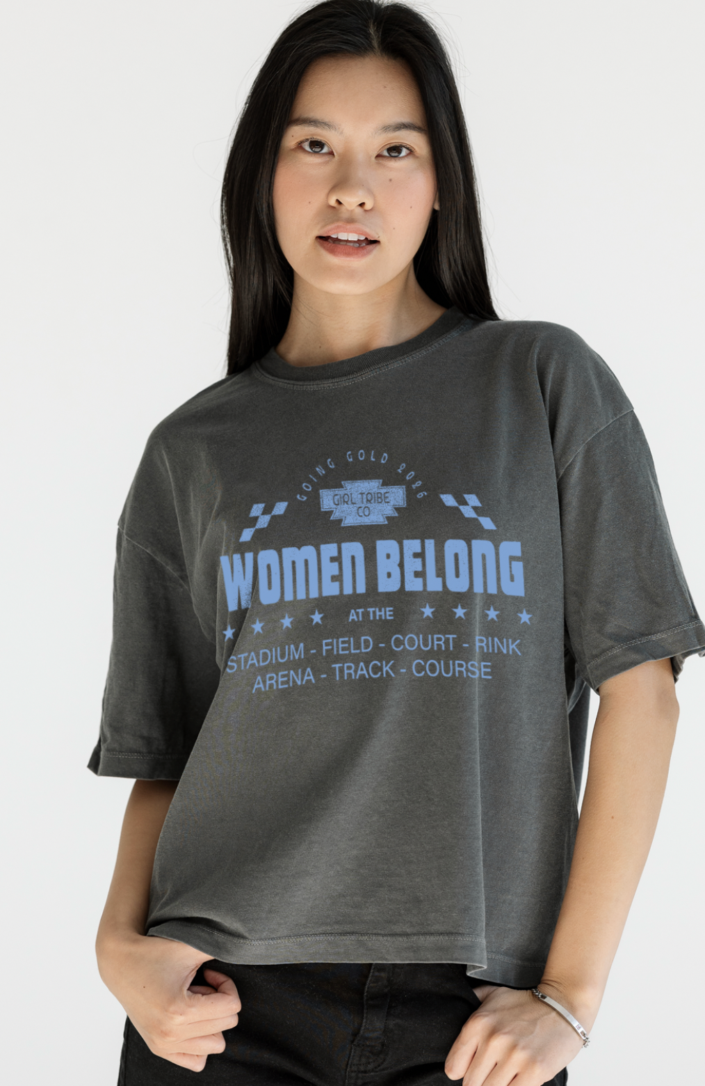 Women Belong Crop Tee