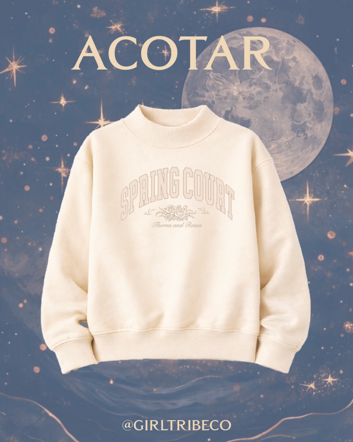 Spring Court Mock Neck in Cream