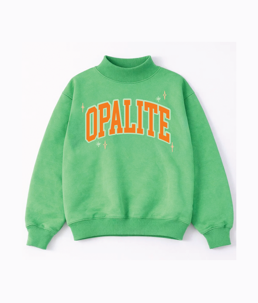 Opalite Mock Neck in Summer Green