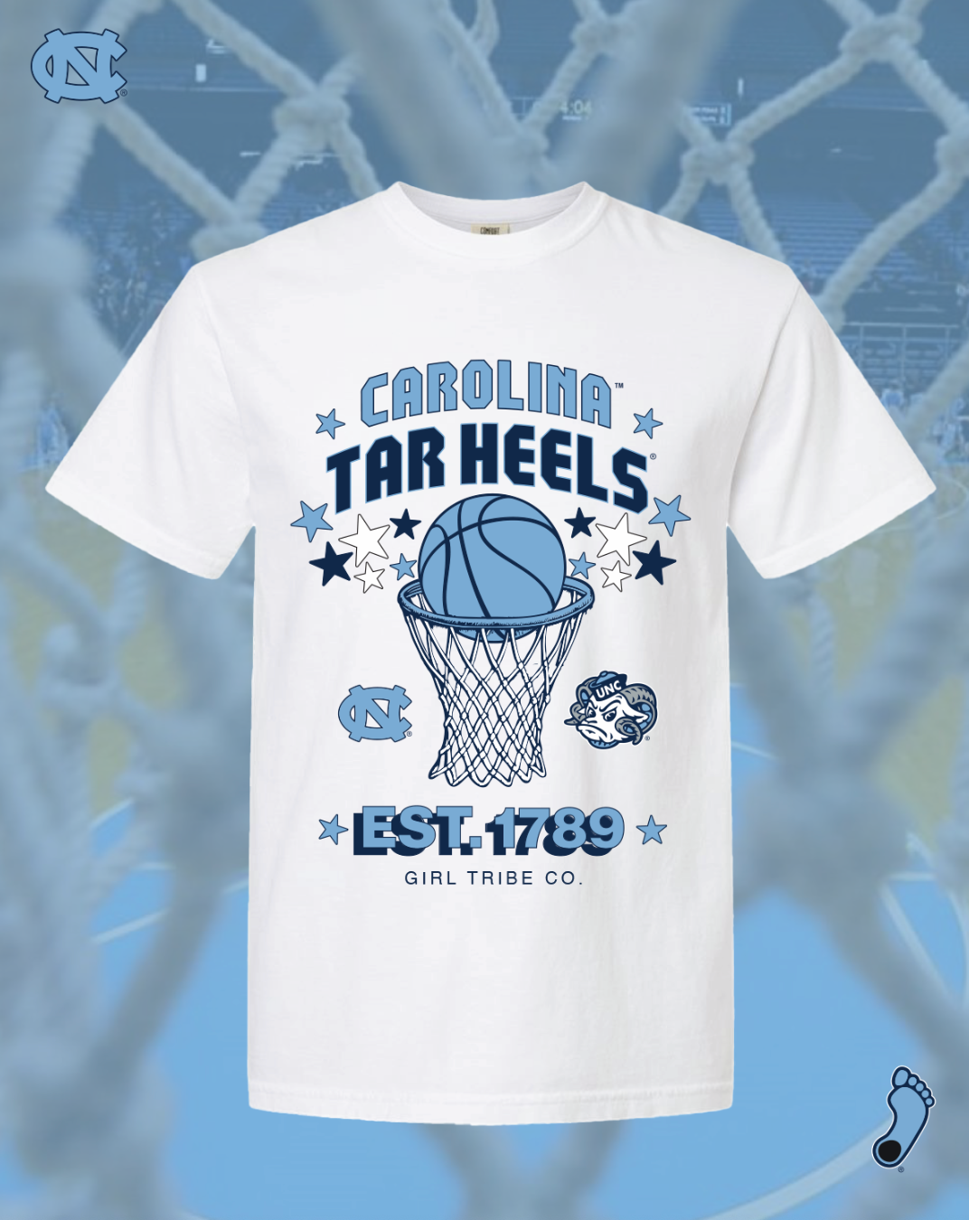 Carolina Tarheel Basketball Tee