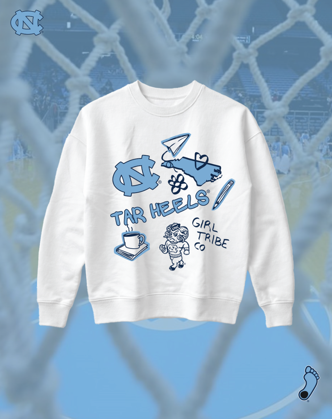 UNC Chapel Hill Doodle Crewneck