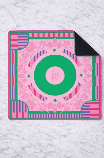 Mahjong Mat in Weekday Stripes 33"x33"