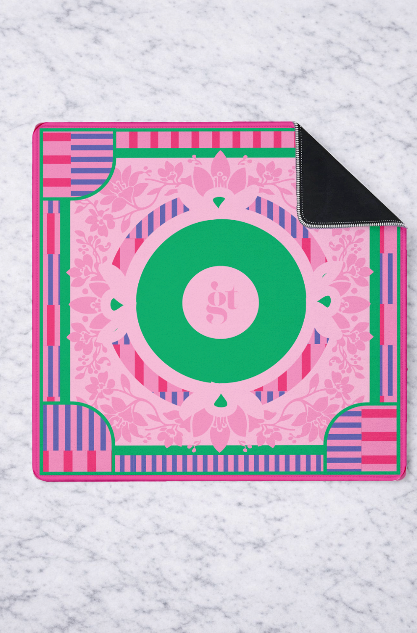 Mahjong Mat in Weekday Stripes 33"x33"