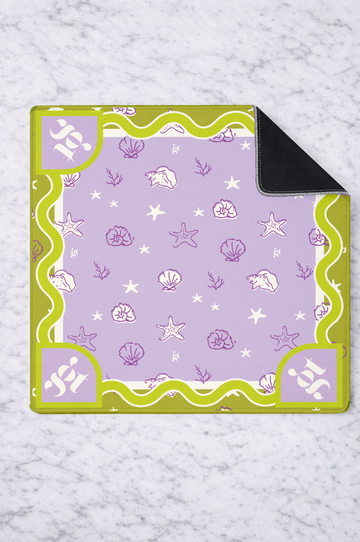 Mahjong Mat in She Sells Seashells 33"x33"
