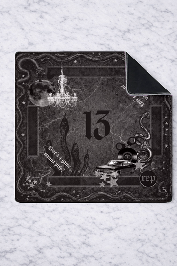 Mahjong Mat in Delicate Collage 33"x33"