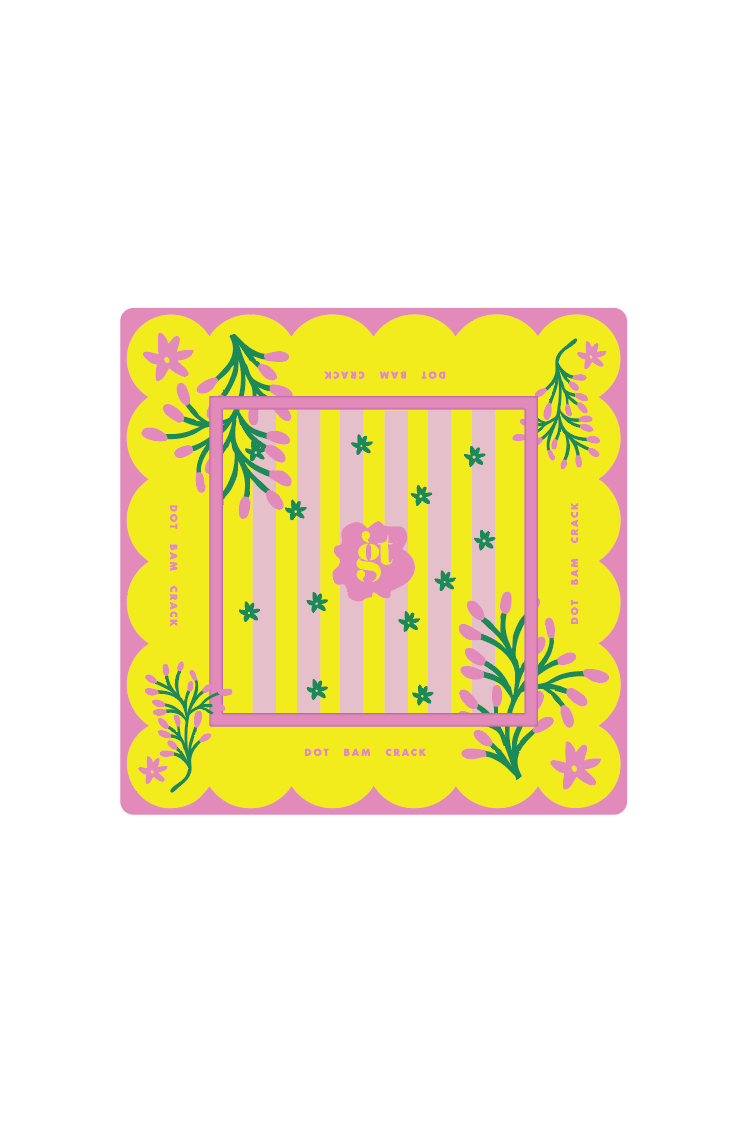 Mahjong Mat in Palm Springs Yellow 33"x33"