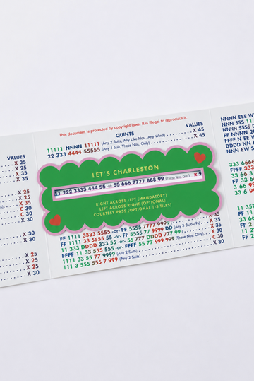 Mahjong Line Finder Tool for Standard and Large Size NMJL Cards - Green