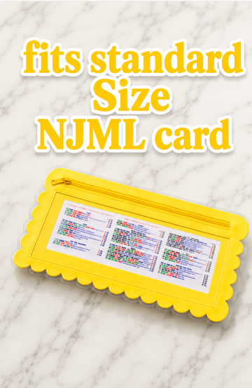 Splash-Proof Mahjong Card Holder for Pool Mahjong - Yellow Scallops STANDARD SIZE