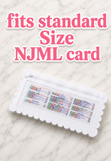 Splash-Proof Mahjong Card Holder for Pool Mahjong - White Scallops STANDARD SIZE