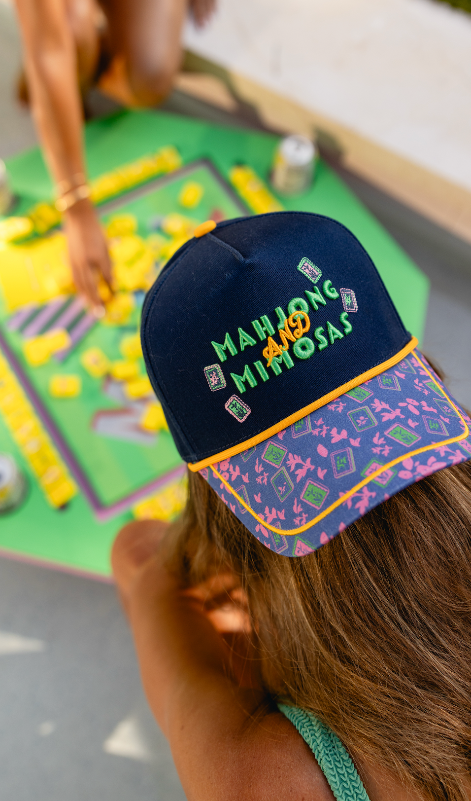 Mahjong and Mimosas cute printed hat