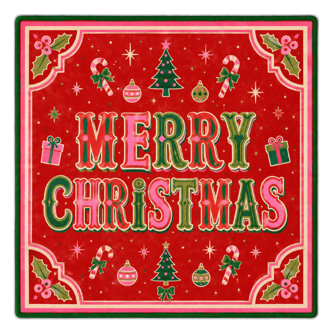 Merry Christmas Holiday Mahjong Mat
